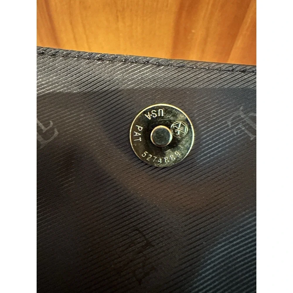 Lauren Ralph Lauren 877FLP Black Leather Messenger Shoulder Bag  Early 2000s NEW